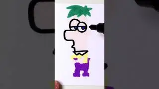 DIY Phineas and Ferb - Ferb Fletcher Shrink Plastic #shorts