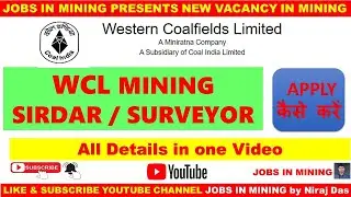 WCL MINING SIRDAR AND SURVEYOR - HOW TO APPLY