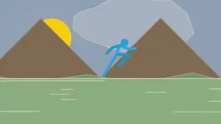 Run Cycle & Looping Background Practice 1 // XZ Stick Figure Animation