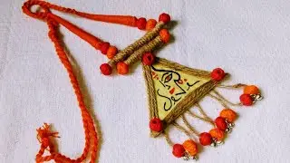 Jute Jewellery making and tutorial/Handmade Jewellery making/জুট জুয়েলারী/cloth jewellery