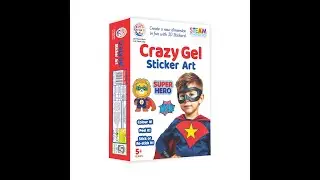 Ratna's Crazy Gel Sticker Art Super Hero. DIY Art Activity.