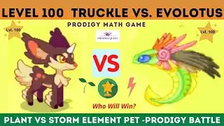 PRODIGY MATH GAME |  TRUCKLE VS EVOLOTUS LEVEL 100 PET BATTLE in PRODIGY.