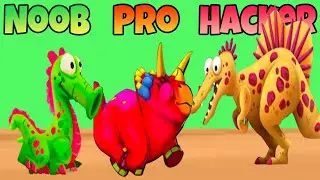 Dino Bash Time Warriors 🦕⚔ &ndash; Новичок против Профессионала против Хакера