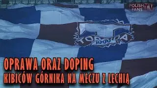 Oprawa oraz doping kibiców Górnika Zabrze podczas meczu z Lechią Gdańsk (08.12.2017 r.)