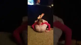 My friend Ava puts her legs over her head...