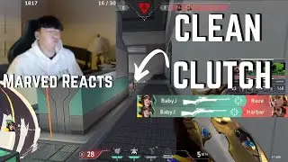 Marved REACTS to BabyJ CLEAN 1v2 CLUTCH ! | VALORANT Clips