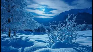 Moonlit Winter Clouds — Deep Sleep Music with Drifting MountainScape 🌙☁️