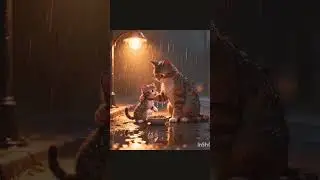 Brave Mom Cat Rescues Her Kitten in Rain 🌧️🐾 | Emotional Pixar-Style Story ❤️&rdquo; #shorts #rescue #cat