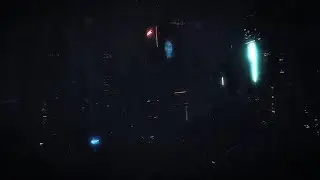 Blade Runner - Rainy Midnight Spinner Patrol - 1 hour seamless loop - Low light for sleeping