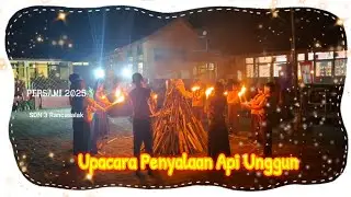 Upacara Penyalaan Api Unggun di PERSAMI 2025 SDN 3 Rancasalak