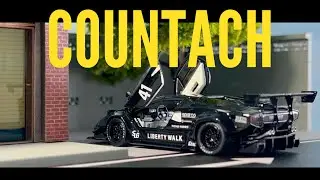 TOP.ART - LB-WORKS Lamborghini Countach - Black - 1:64
