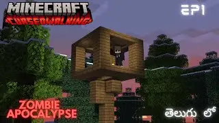 cursed walking || zombie apocalypse|| telugu || #minecraftintelugu