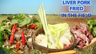 Village  Recipe (Pork Liver and Kidney  Garlic 1M chillies ) | Cooking Alone|