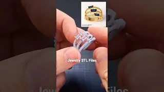 Gemstone Modern Ring #3dprinting #prototype #3dmodeling #rhino #Ring #jewelry #design #joias #model