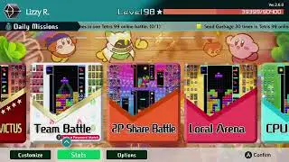 my chart for tetris 99 teams mode shows i finally have a win streak in tetris 99 game today!!!