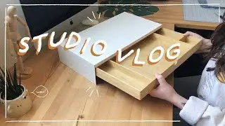 my first studio vlog! | decorating + rearranging my workspace