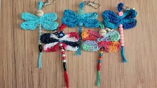 Урок по вязанию крючком: брелок в виде маленькой стрекозы (пересмотрено @CrochetingAroundMyKitche...