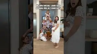 Turns out, he can carry a lot&hellip; #family #bigfamily #pregnant #pregnancyannouncement #viral #funny