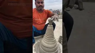 Kulhad making process: This is how a clay cup is made. 🧐😱 #shorts #shortsfeed #viral