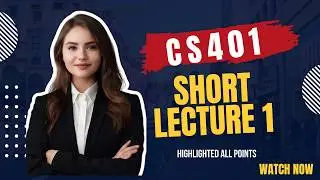 CS401 Short Lecture 1 | Basic Computer Architecture | VU | short lectures
