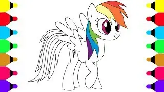 My Little Pony Coloring Book MLP Rainbow Dash Coloring Pages For Kids Learn Colors