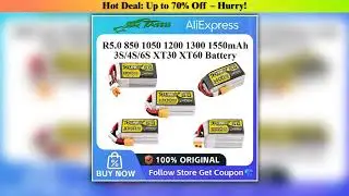 Deal Tattu RLine 50 150C 850 1050 1200 1300 1550mAh Lipo Battery 3S4S6S XT30 XT60 Plug FPV Racing