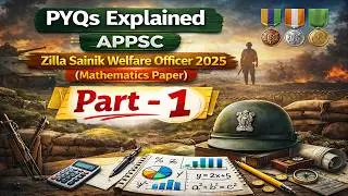 APPSC Zilla Sainik Welfare Officer||Mathematics||Part-1|MathswithMani#appsc #sainikwelfarelatestnews