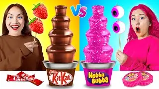 EXPENSIVE VS CHEAP CHOCOLATE FONDUE CHALLENGE FOR 24 HOURS BY CRAFTY HACKS PLUS