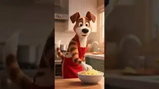 Cute Animated Dog Making Pizza | Fun Cooking Animation for Kids #photoshoot