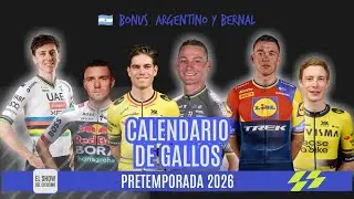 🇦🇷 Fechas de Pogacar, Van der Poel, Evenepoel, Vingegaard. Fin de Campamento diciembre Crozzolo