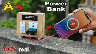 How To Make 220V Power Bank At Home || Homemade Mini Power Bank || Science Project