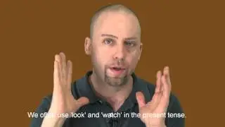 see, look, watch, hear, and listen (with captions).English lesson