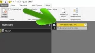 Power BI Query Editor display options