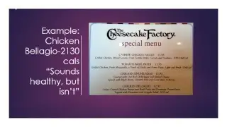Menu Labeling in Restaurants: What is the Level of Accuracy