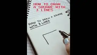 How to draw a square with 3 Lines 😎