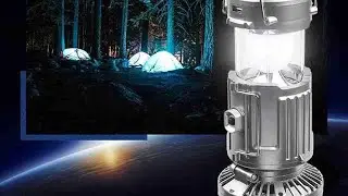 Portable Outdoor LED Camping Lantern With Fan Solar Charge Rechargeable