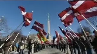 Латвия: Памятный марш ветеранов Ваффен СС в Риге