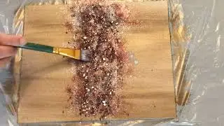 DIY Brown, Gold, Silver, Chocolate Glitter Wall Art || Crushed Glass Glitter Canvas Wall Art
