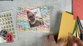 Process Video: rukristin Daily Pages with Ali Edwards Design Numbers Scrapbook Kit