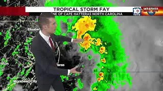 Tropical Storm Fay forms off the East Coast
