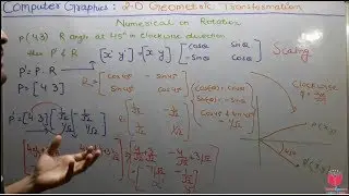 40- Numerical On Rotation Clockwise In 2 Dimensional Transformation In Computer Graphics In Hindi
