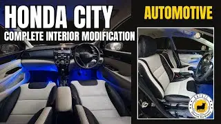 Полная модернизация салона Honda City | Премиальные чехлы на сиденья, индивидуальная обивка и рос...