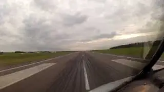 Lublin EPLB Cockpit view take off 25