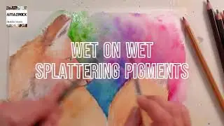 Amazrock Watercolor Pencils Short Video Demo - Draw & Paint a Fox