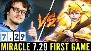 7.29 MIRACLE Fisrt Game! Dawnbreaker 100% Counted by XMark Kunkka MID Hard Game COMEBACK Dota 2 PRO