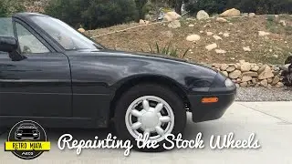 BMR | Retro Miata Build | Ep 2: Painting the Stock Wheels