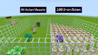 100 Iron Golems Vs All Mutant Beasts/Creatures/Bosses