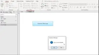 Code create message box question with response in Microsoft Access VBA