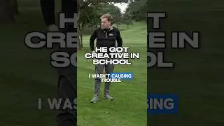 Andrew wasn&rsquo;t causing trouble&hellip; just creative in school 😅⛳  #golfshorts #golf #golflife
