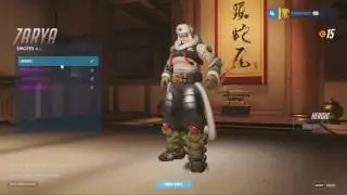 Overwatch Zarya Siberian front legendary skin intro's and emotes